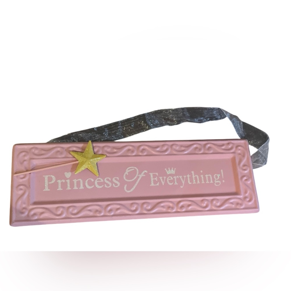 Wall Decor | Pink Princess of Everything with Glitter Ribbon Hanging Sign